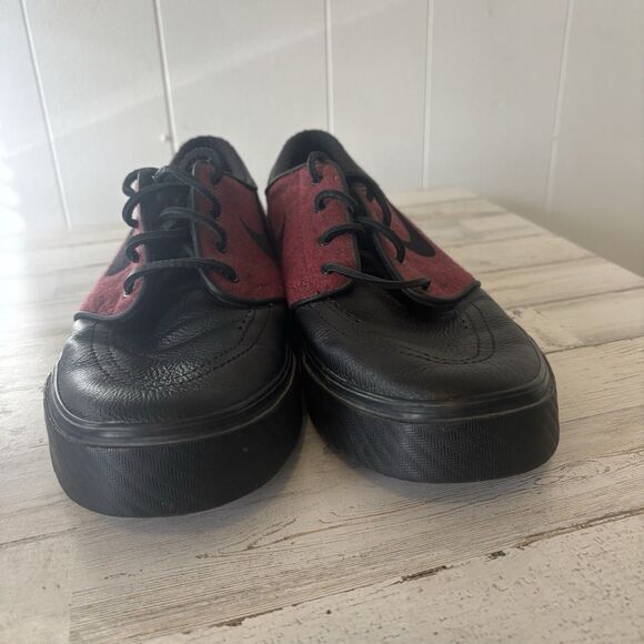 Nike x Pendleton Mens Black/Red 10.5 SB Zoom Air Stefan Janoski Leather Sneakers - Picture 5 of 15